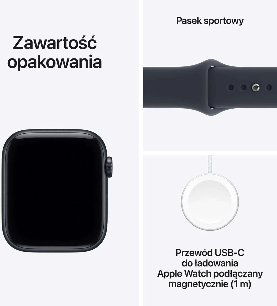 Išmanusis laikrodis Apple Watch SE 3 GPS + Cellular 44mm Midnight Alu Sport S/M Granatowy (MJLQ4MP/A)