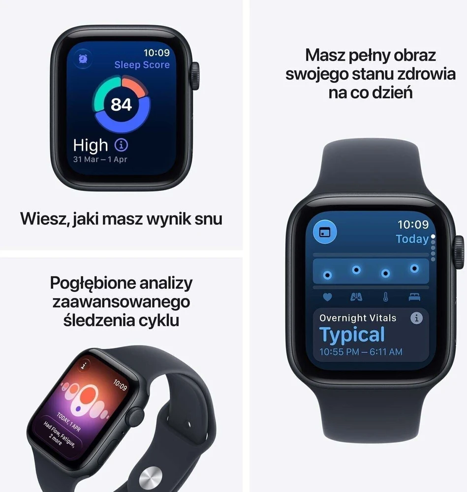 Išmanusis laikrodis Apple Watch SE 3 GPS + Cellular 44mm Starlight Alu Sport M/L Smėlio spalvos (MJLN4MP/A)