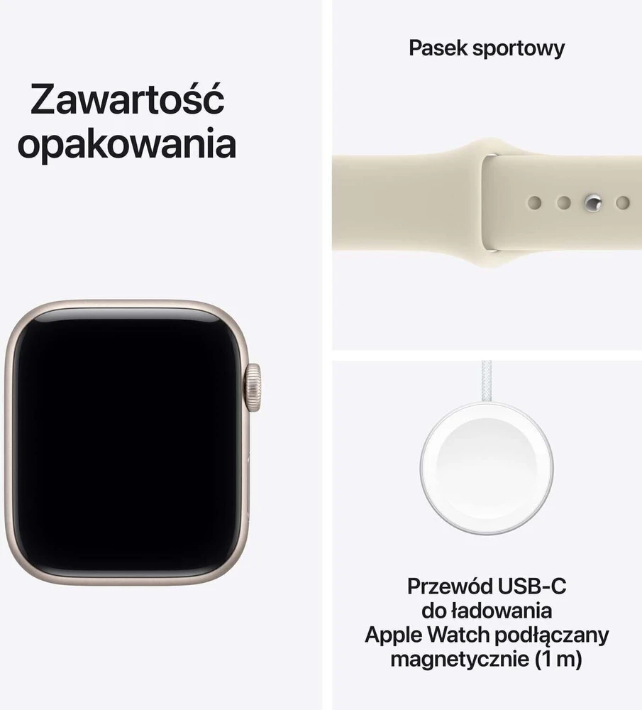 Išmanusis laikrodis Apple Watch SE 3 GPS + Cellular 44mm Starlight Alu Sport M/L Smėlio spalvos (MJLN4MP/A)