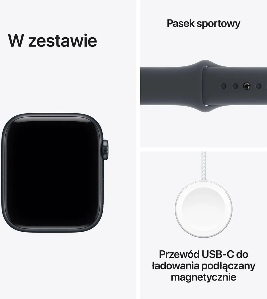 Išmanusis laikrodis Apple Watch SE 3 GPS + Cellular 44mm Midnight Alu Sport M/L Granatowy (MEPJ4MP-A)