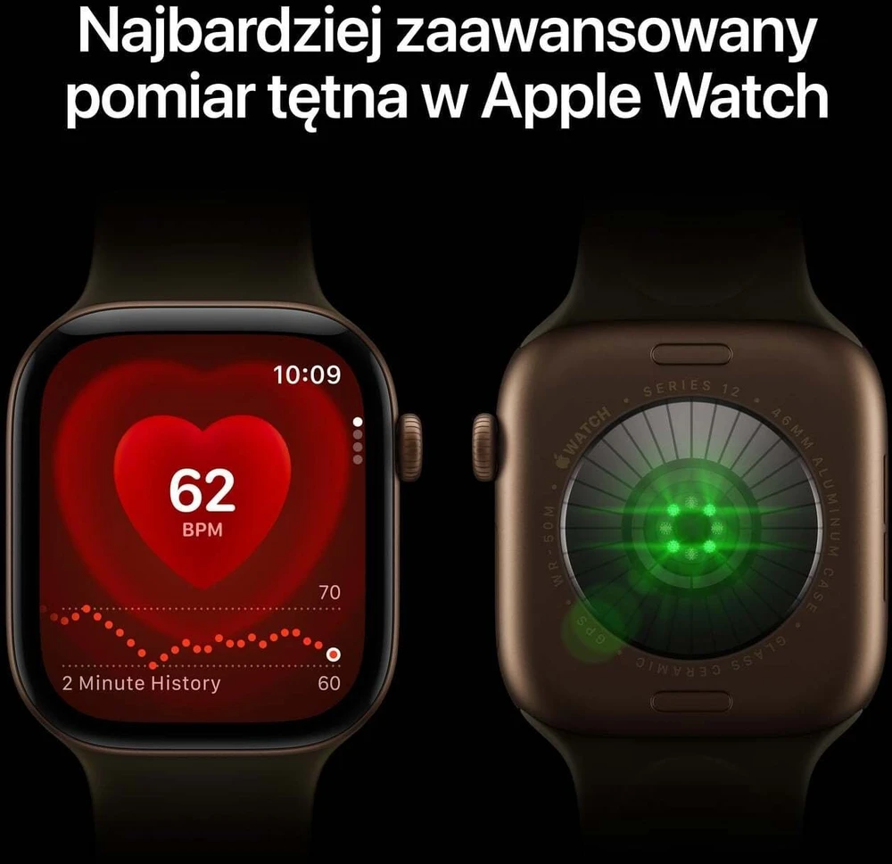 Išmanusis laikrodis Apple Watch Series 12 GPS 42 mm juodo aliuminio korpusas su juodu sportiniu dirželiu – S/M – MJEA4ET/A