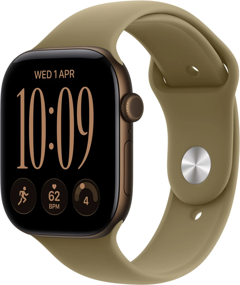 Išmanusis laikrodis Apple Watch Series 12 GPS 42mm Dark Bronze Aliuminio Case | Olive Sport Band - M/L