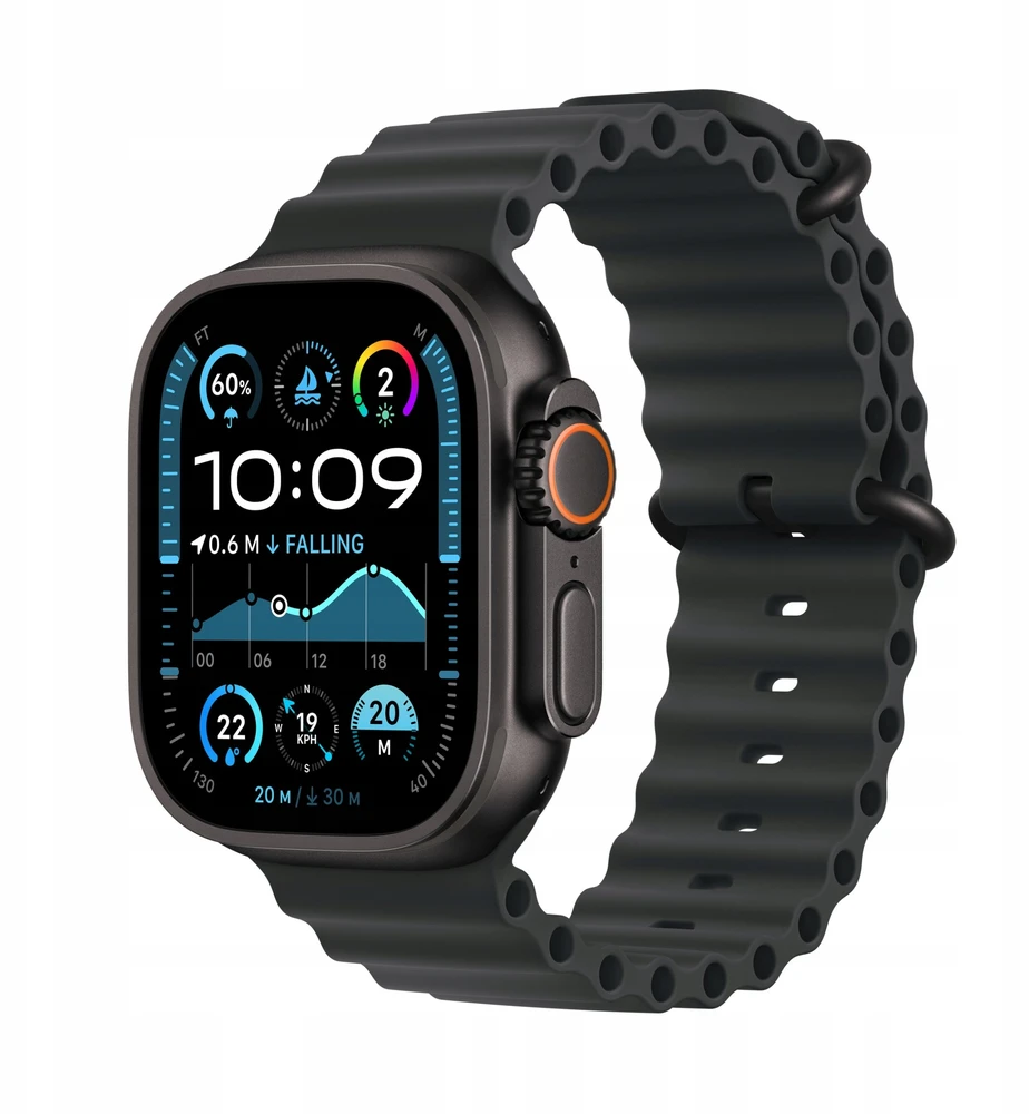 Išmanusis laikrodis Apple Watch Ultra 3 (2025) 5G 49mm Juodas Titanium Case with Ocean Band – Juodas