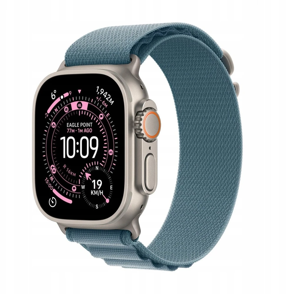 Išmanusis laikrodis Apple Watch Ultra 3 GPS + Cellular 49mm Titanium / Alpine Loop L Mėlyna (MEWP4QP/A)