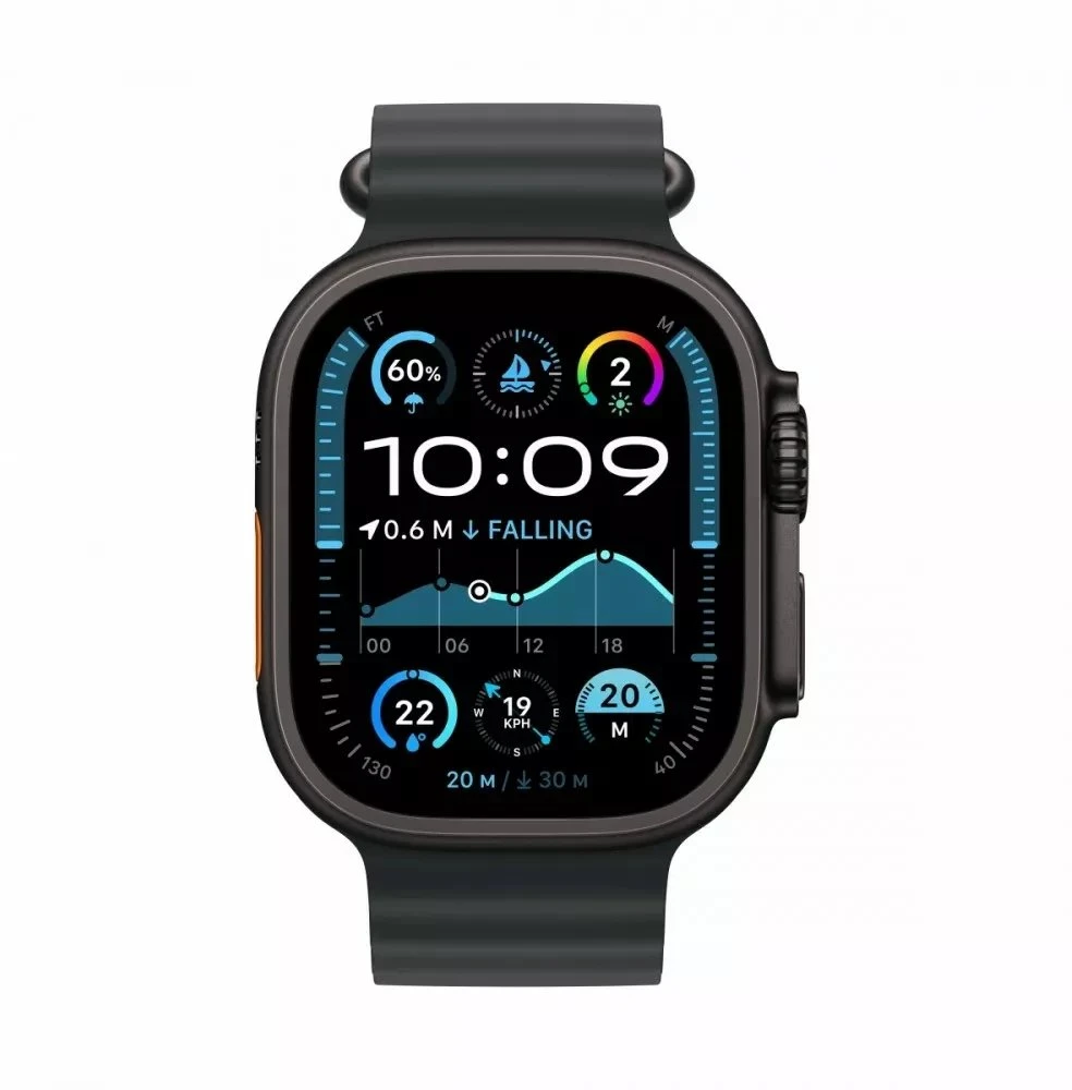 Išmanusis laikrodis Apple Watch Ultra 3 (2025) 5G 49mm Juodas Titanium Case with Ocean Band – Juodas