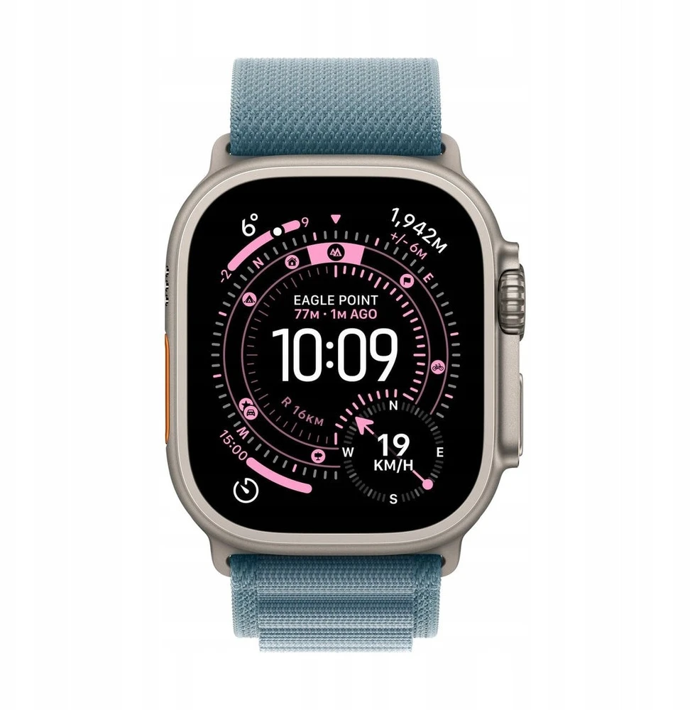 Išmanusis laikrodis Apple Watch Ultra 3 GPS + Cellular 49mm Titanium / Alpine Loop L Mėlyna (MEWP4QP/A)