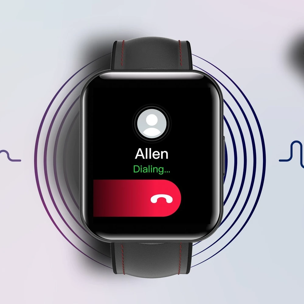 Išmanusis laikrodis Bemi SmartWatch Exo Juodas + Silikoninis dirželis Raudonas / Raudonas vynas