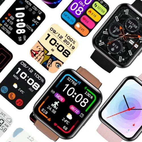Išmanusis laikrodis Bemi SmartWatch Exo Juodas + Silikoninis dirželis Raudonas / Raudonas vynas
