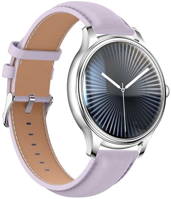 Išmanusis laikrodis COLMI L28 Smart Watch (sidabrinis-violetinė + violetinė leather strap)