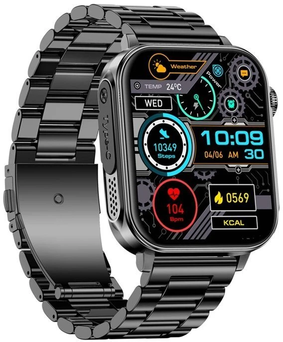 Išmanusis laikrodis Colmi P80 smartwatch (steel juodas)