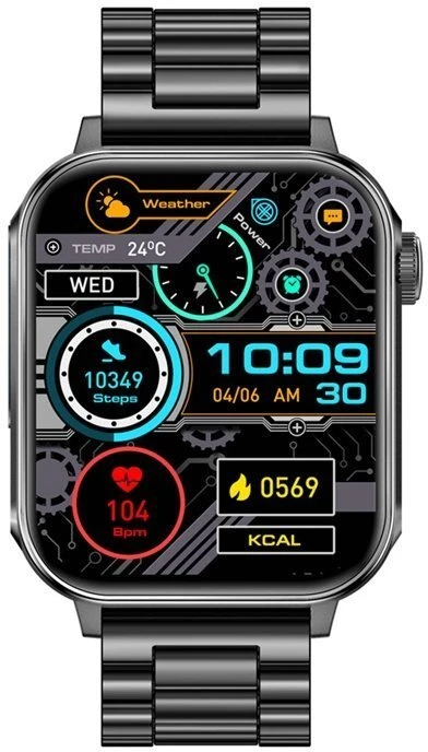 Išmanusis laikrodis Colmi P80 smartwatch (steel juodas)