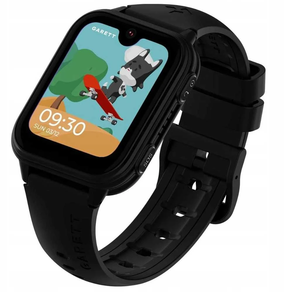 Vaikiškas išmanusis laikrodis Garett Kids Vibe 4G, su lietuvišku meniu, juodas