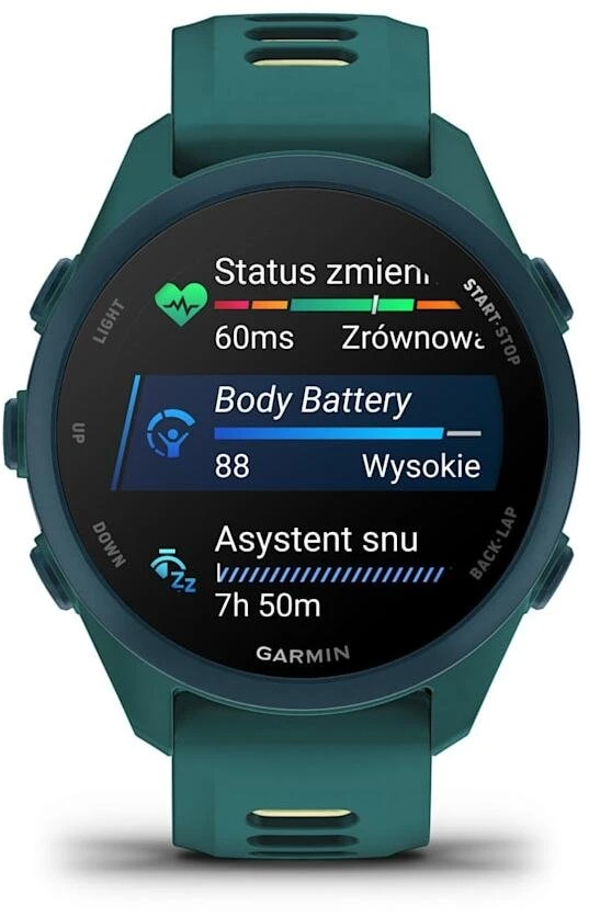 „Garmin Forerunner 170 Music“ išmanusis laikrodis, žalsvai mėlyna/citrininė spalva