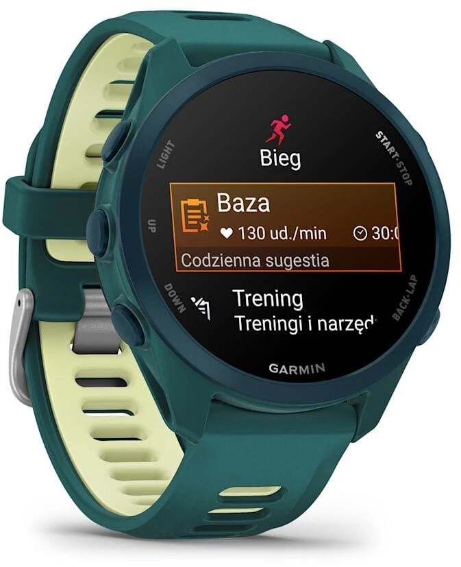 „Garmin Forerunner 170 Music“ išmanusis laikrodis, žalsvai mėlyna/citrininė spalva