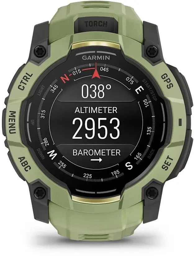 Išmanusis laikrodis Garmin Instinct 3 –50 mm, AMOLED Fern žalias with fern žalias silicone band