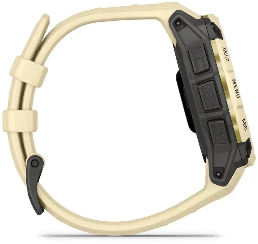 Išmanusis laikrodis „Garmin Instinct 3“ – 45 mm, AMOLED citrinos spalvos su citrinos spalvos silikoniniu dirželiu