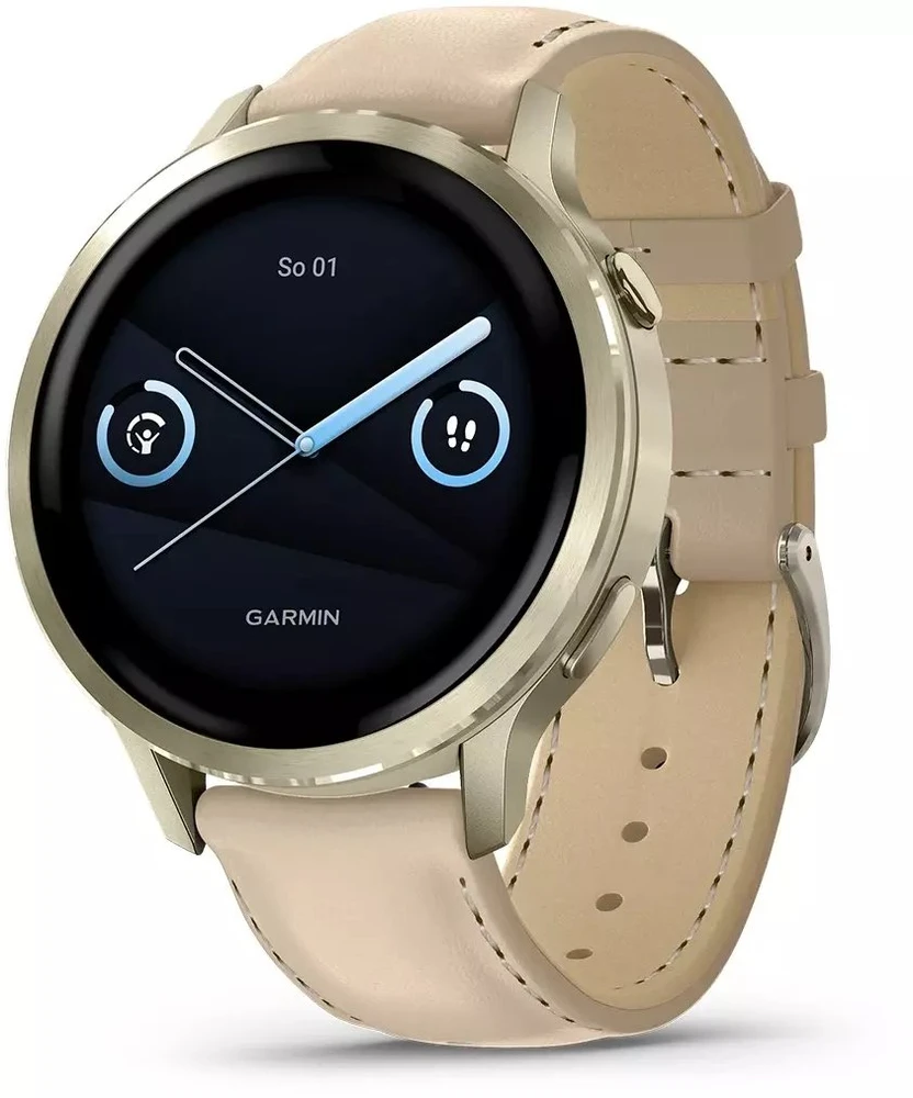 Išmanusis laikrodis - Garmin Venu 4 1.2" AMOLED GPS 390x390 Auksinis