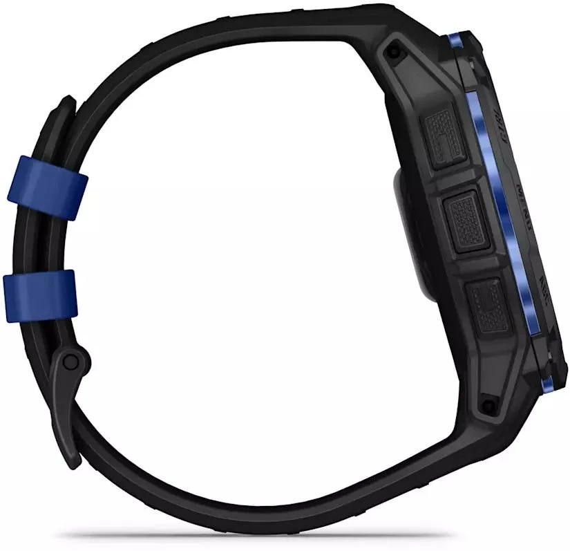 Išmanusis laikrodis Garmin Instinct 3, 50 mm, AMOLED, Juodas su juodu / mėlynu dirželiu