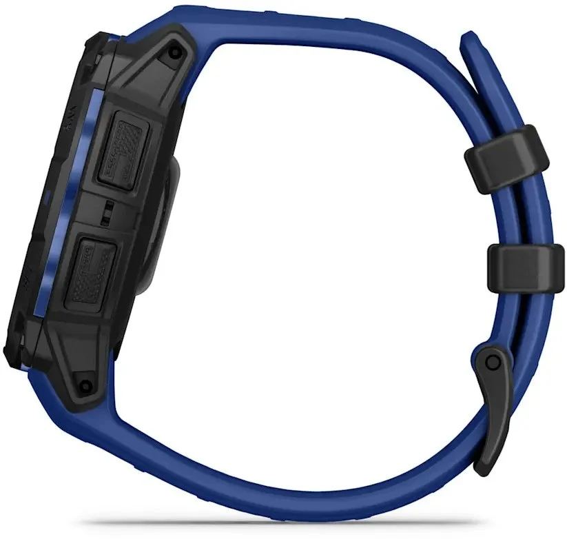 Išmanusis laikrodis Garmin Instinct 3 – 45 mm, AMOLED, Juodas su mėlynu / juodu dirželiu