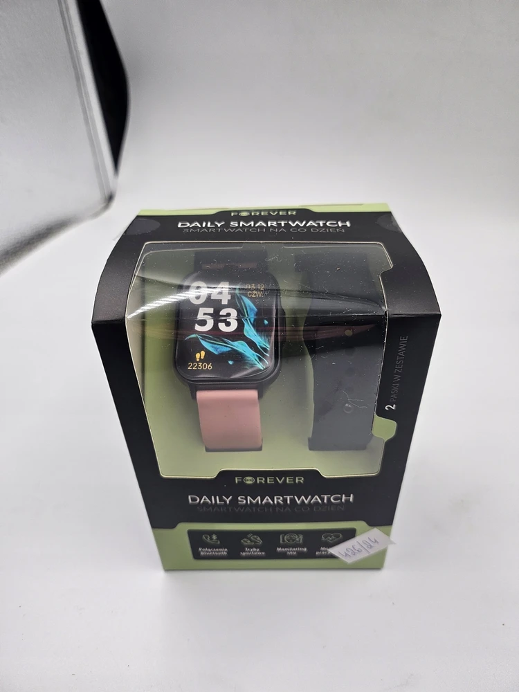 Gepardwatches Rožinė Išmanusis laikrodis Forever SW-115 lite square SPACE GRAY/Rožinis