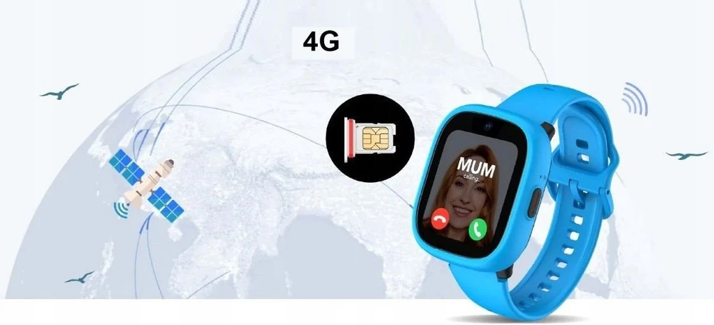 Išmanusis laikrodis KidoBoo K3 WatchMe GEN2 4G Mėlyna/Juodas (SB10608)