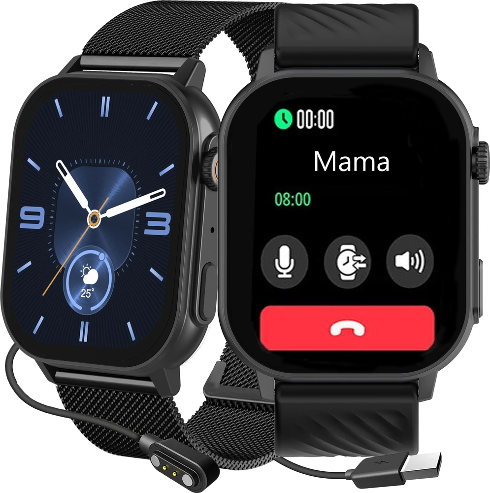 Išmanusis laikrodis UNISEX GRAVITY GT15-1 - ROZMOWY BLUETOOTH, DODATKOWY PASEK (sg029a)