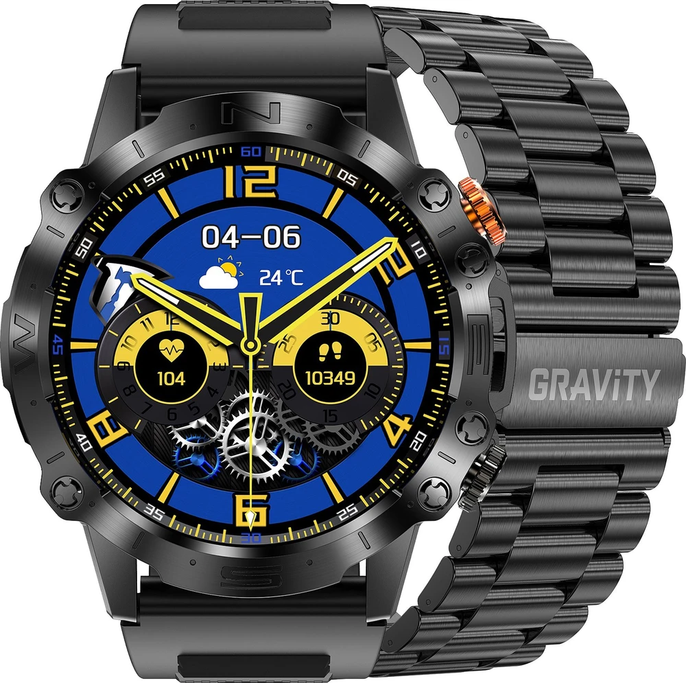 GRAVITY GT20-1 MEN'S Išmanusis laikrodis - AMOLED, ADDITIONAL BELT (sg024a)