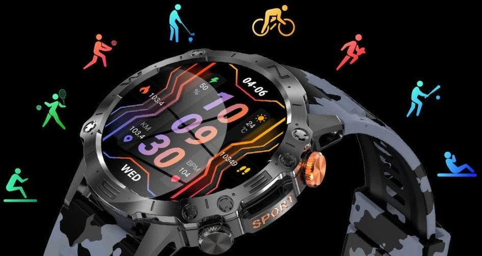 Išmanusis laikrodis MĘSKI GRAVITY GT20-7 - AMOLED, DODATKOWY PASEK (sg024g)