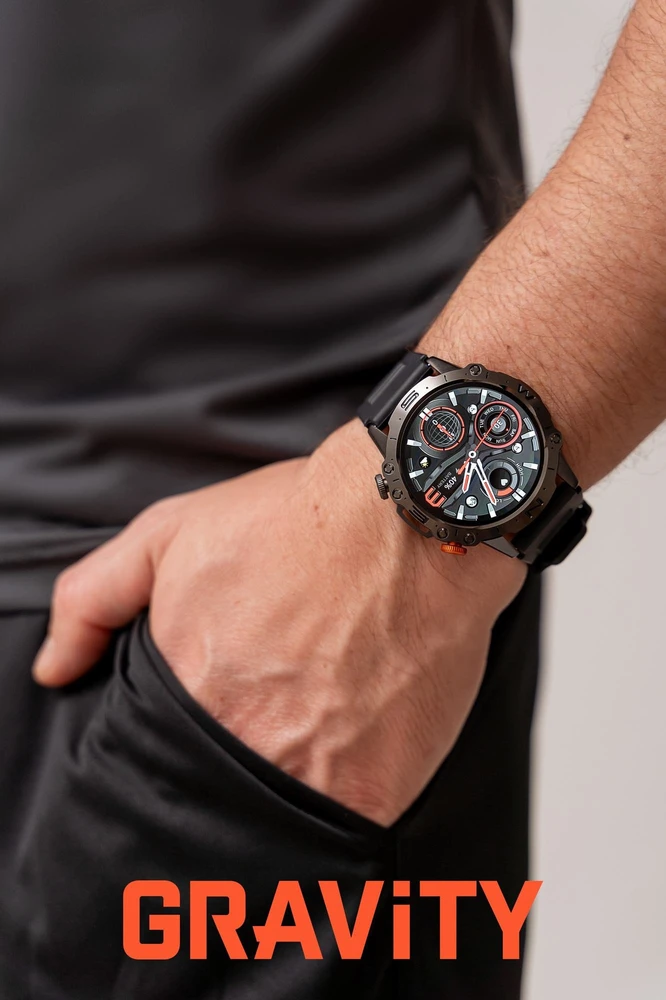 Išmanusis laikrodis MĘSKI GRAVITY GT20-7 - AMOLED, DODATKOWY PASEK (sg024g)