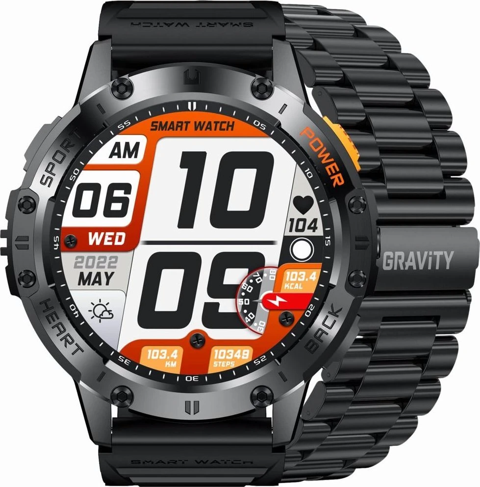 GRAVITY GT22-1 MEN'S Išmanusis laikrodis - AMOLED, ADDITIONAL BELT (sg030a)