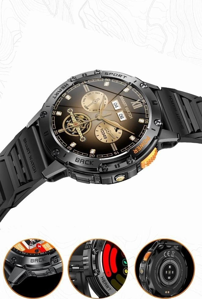 GRAVITY GT22-1 MEN'S Išmanusis laikrodis - AMOLED, ADDITIONAL BELT (sg030a)