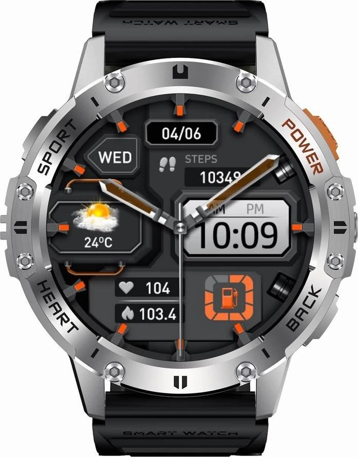 GRAVITY GT22-2 MEN'S Išmanusis laikrodis - AMOLED, ADDITIONAL BELT (sg030b)
