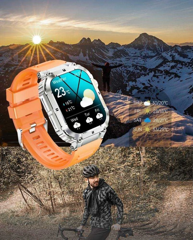 Išmanusis laikrodis Gravity GT6-5, Sidabro spalvos korpusas su juodos spalvos dirželiu