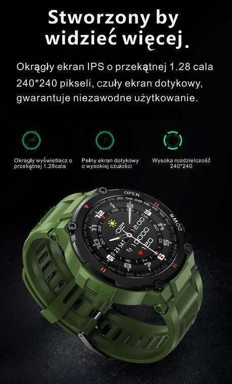 Išmanusis laikrodis Gravity GT7-5, Juodos spalvos korpusas su raudonos spalvos dirželiu