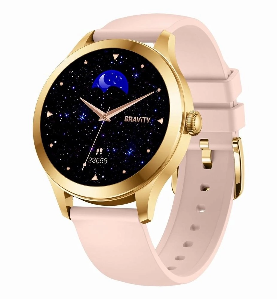 Išmanusis laikrodis DAMSKI GRAVITY GT25-1 PRO - AMOLED, DODATKOWY PASEK (sg039a)