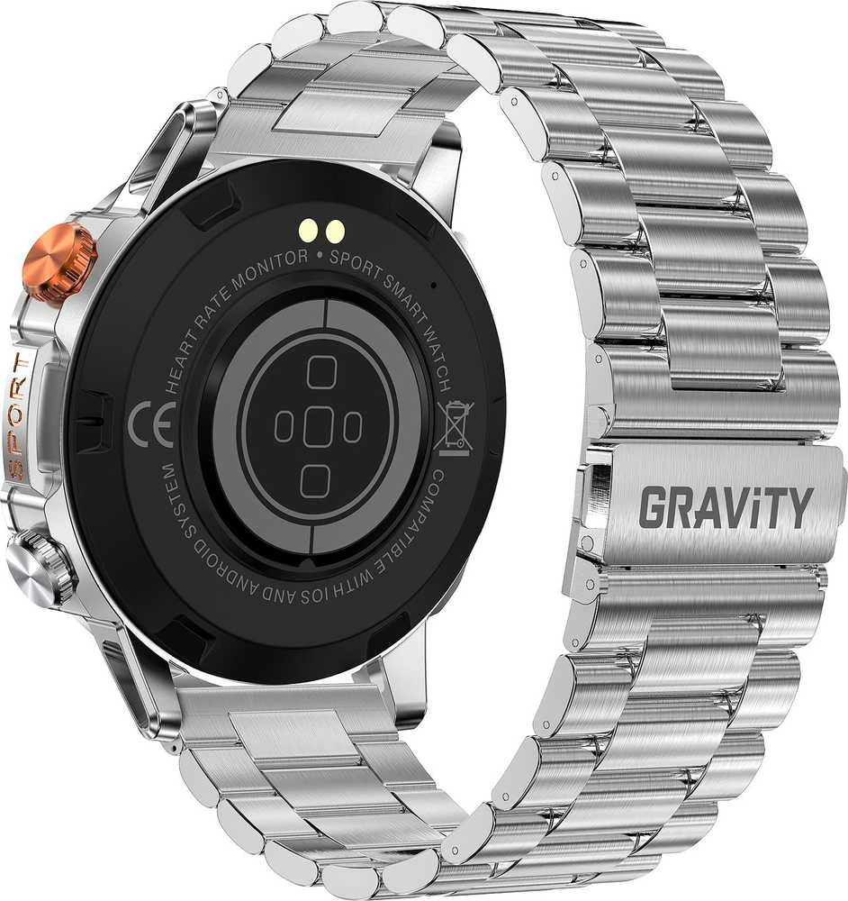 Išmanusis laikrodis MĘSKI GRAVITY GT20-2 - AMOLED, DODATKOWY PASEK (sg024b)