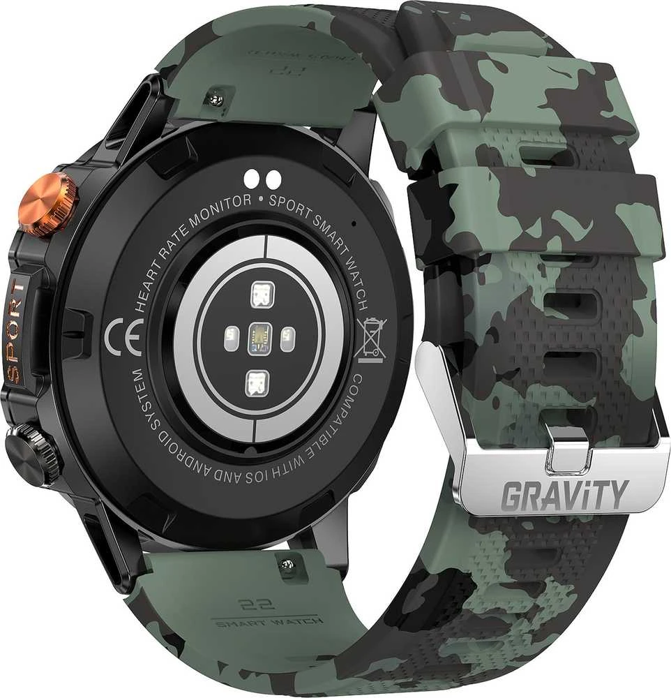 GRAVITY GT20-6 MEN'S Išmanusis laikrodis - AMOLED, ADDITIONAL BELT (sg024f)