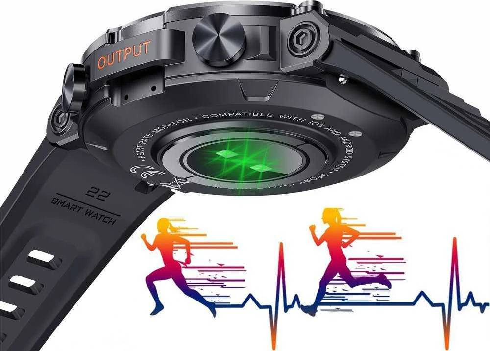 Išmanusis laikrodis Gravity GT7-2 Pro, Juodos spalvos