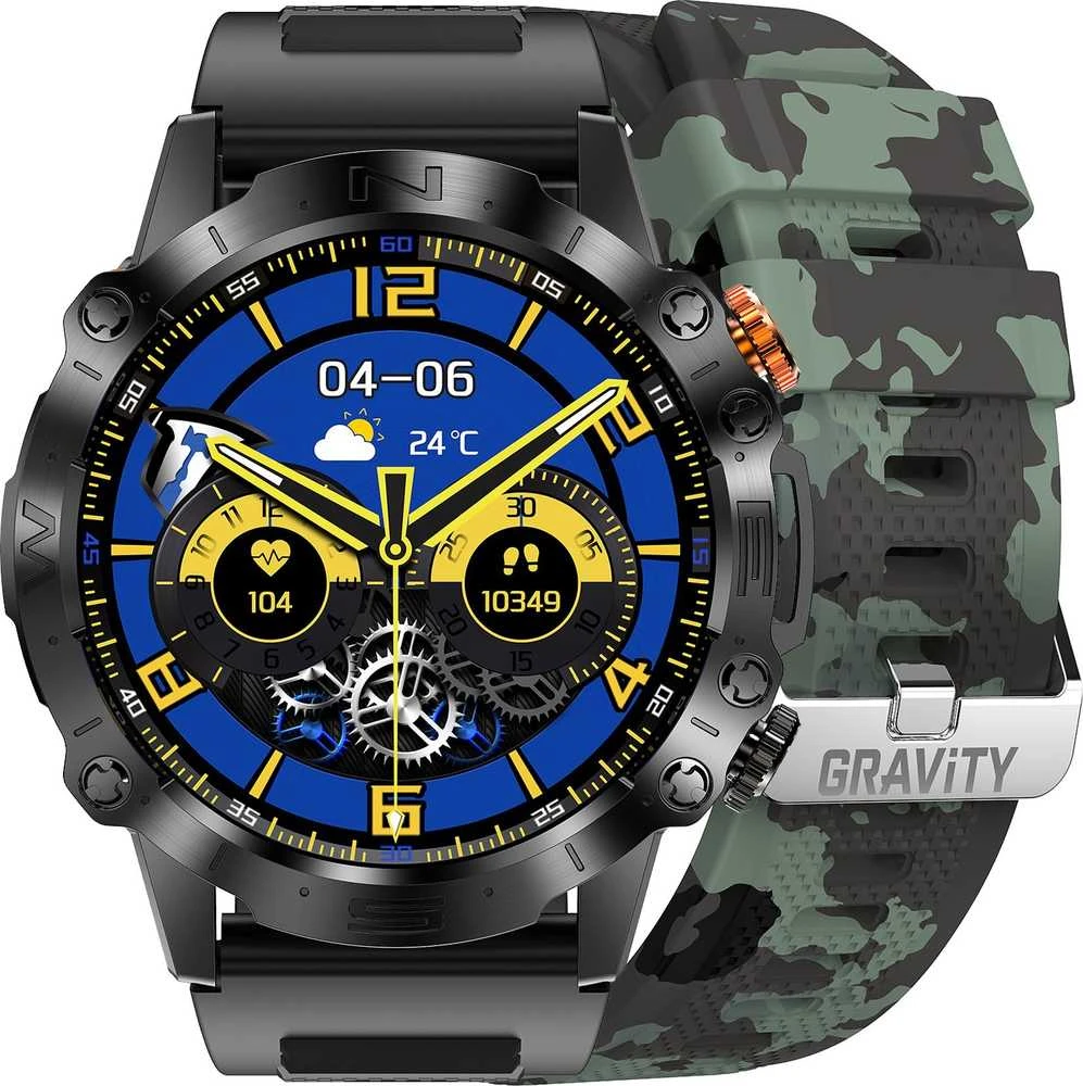 GRAVITY GT20-6 MEN'S Išmanusis laikrodis - AMOLED, ADDITIONAL BELT (sg024f)