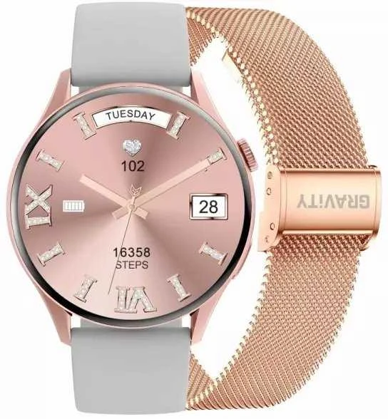 Išmanusis laikrodis DAMSKI GRAVITY GT5-5 - DODATKOWY PASEK (sg043e)