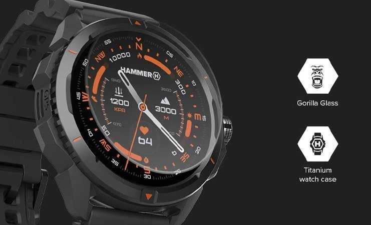 Išmanusis laikrodis „myPhone Hammer Watch 2“ juodas