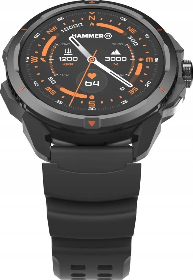 Išmanusis laikrodis „myPhone Hammer Watch 2“ juodas