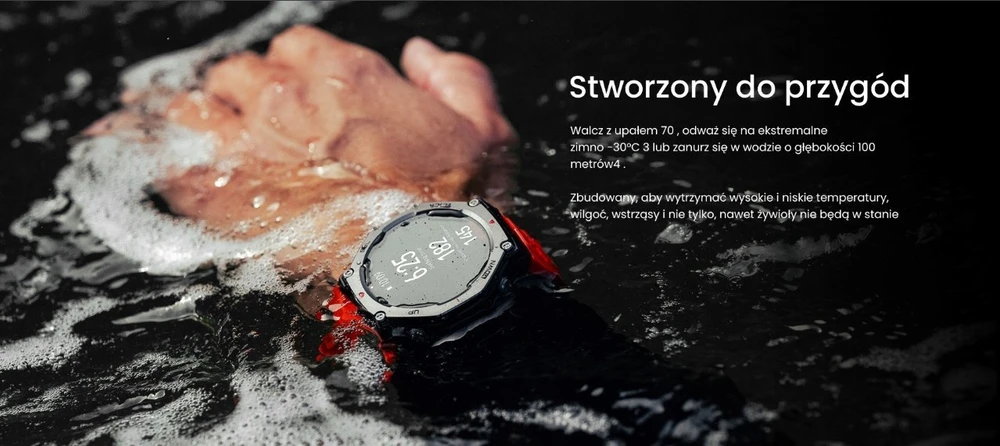 Išmanusis laikrodis Amazfit T-Rex 3, Nerudijančio plieno korpusas su onikso spalvos silikoniniu dirželiu