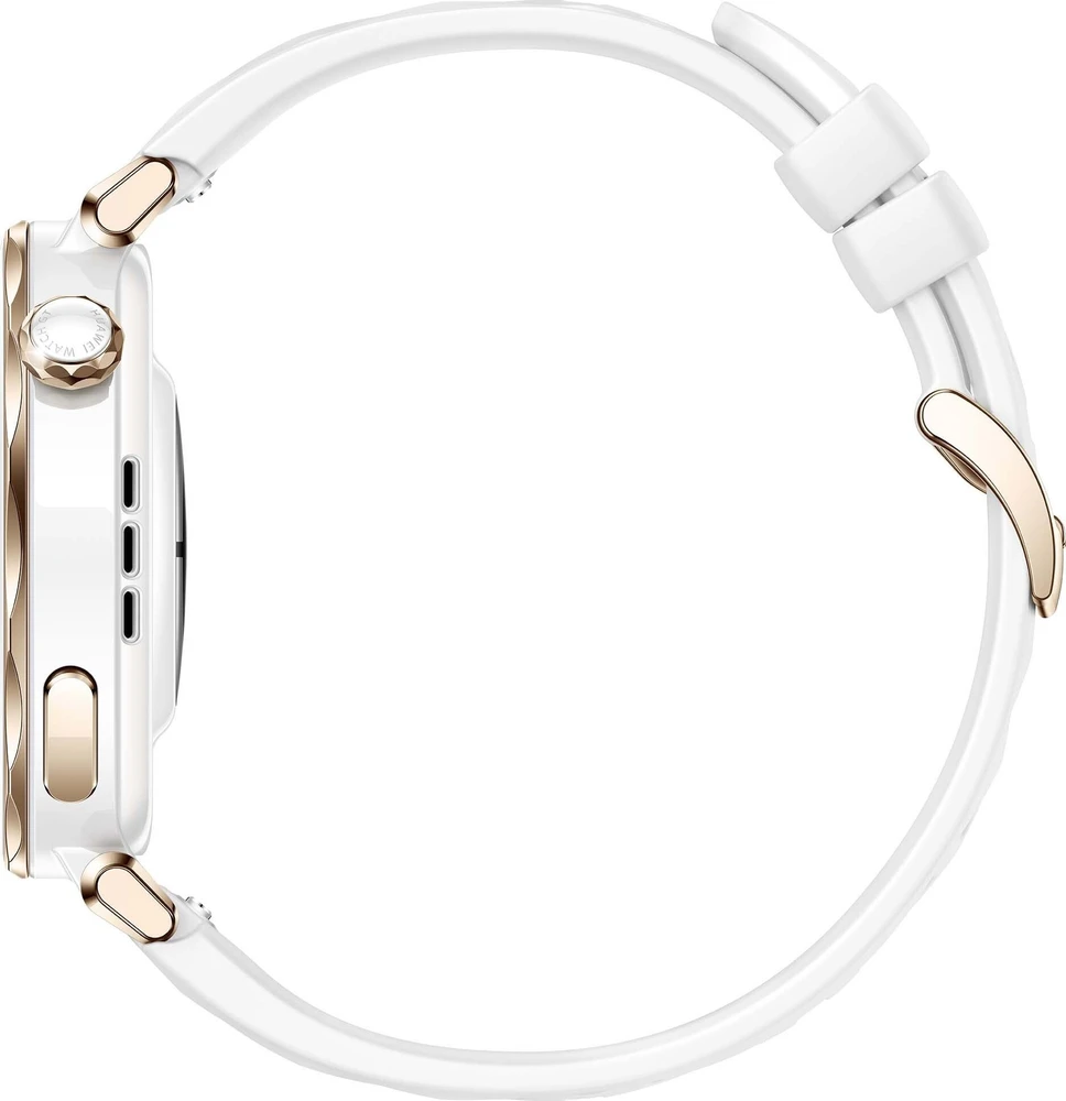 Išmanusis laikrodis Huawei Watch GT 5 Pro Active (42 mm), Sidabrinės spalvos korpusas su baltos spalvos dirželiu