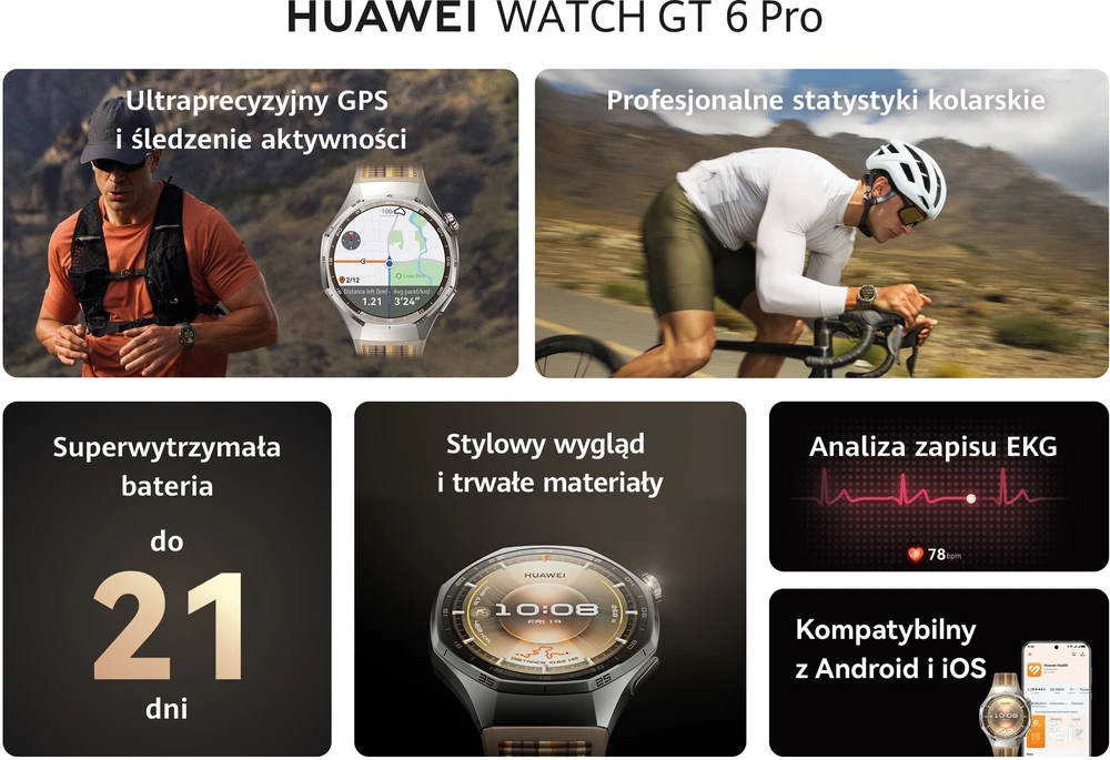 HUAWEI WATCH GT 6 Pro 46mm Brown Woven Strap