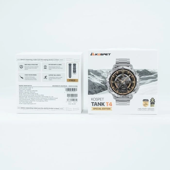 Išmanusis laikrodis Kospet Tank T4 Special Edition Sidabrinė (220000140T2)