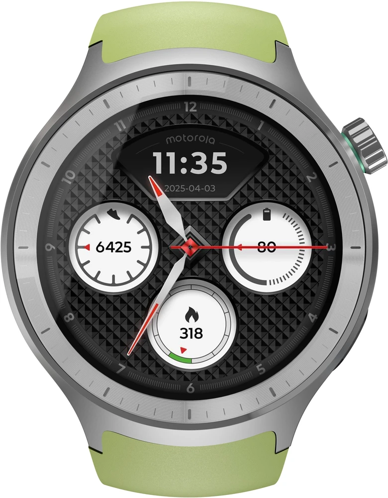 Išmanusis laikrodis Motorola Moto Watch 3.63 cm (1.43") OLED 47 mm Digital Jutiklinis ekranas Sidabrinis GPS (satellite)