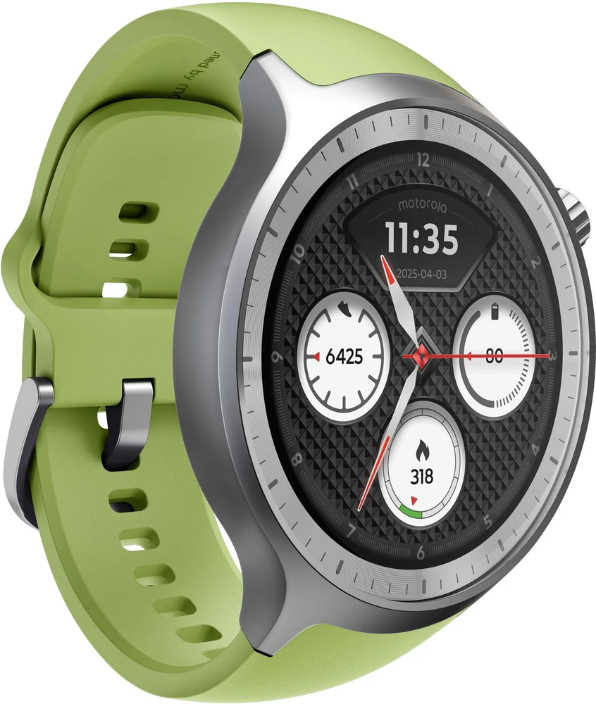 Išmanusis laikrodis Motorola Moto Watch 3.63 cm (1.43") OLED 47 mm Digital Jutiklinis ekranas Sidabrinis GPS (satellite)