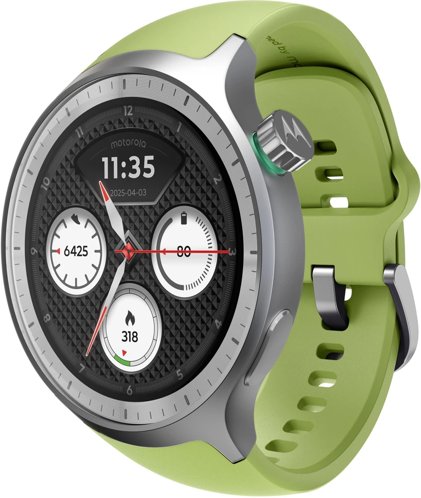 Išmanusis laikrodis Motorola Moto Watch 3.63 cm (1.43") OLED 47 mm Digital Jutiklinis ekranas Sidabrinis GPS (satellite)