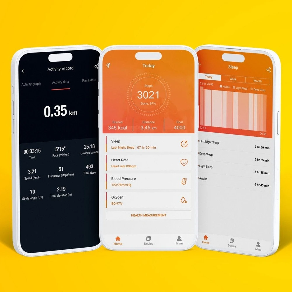 Išmanusis laikrodis Niceboy Niceboy Watch GTR 2 FrozenSilver Sidabrinis korpusas Rudas dirželis AMOLED IP67